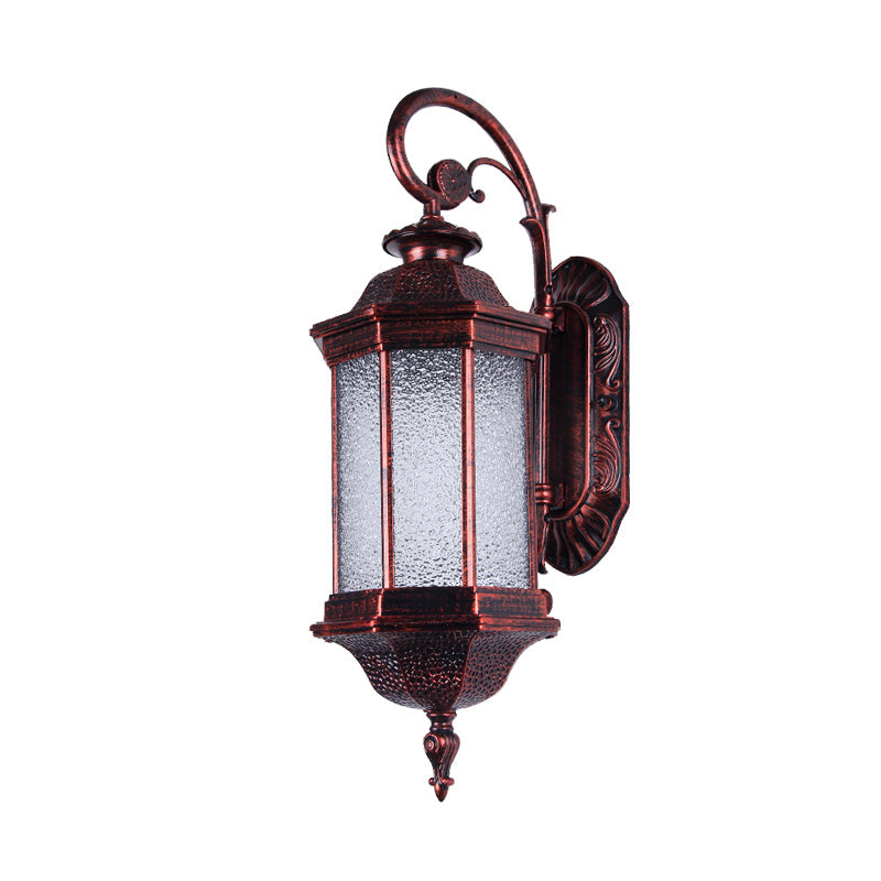 Skørter | Copper 1-Head Wall Light Country House Style Water Glass Verum Wall Lighting Ideas with Tiger Stripe Design