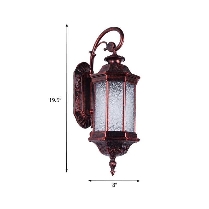 Skørter | Copper 1-Head Wall Light Country House Style Water Glass Verum Wall Lighting Ideas with Tiger Stripe Design