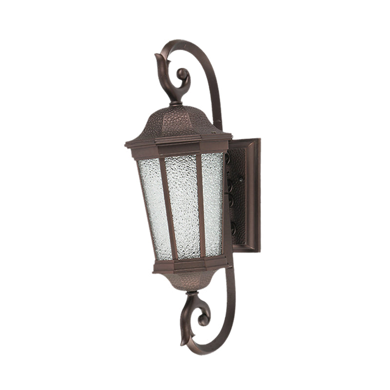 Skørter | 1 Flame Wall Light Rustic Anis Water Glass Wall Mount Lamp Light in Dark Coffee
