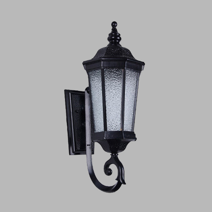 Skørter | 1-Light Verum Wall Lamp Lighting Country Water Glass Black Finish Wall Mount Fixture