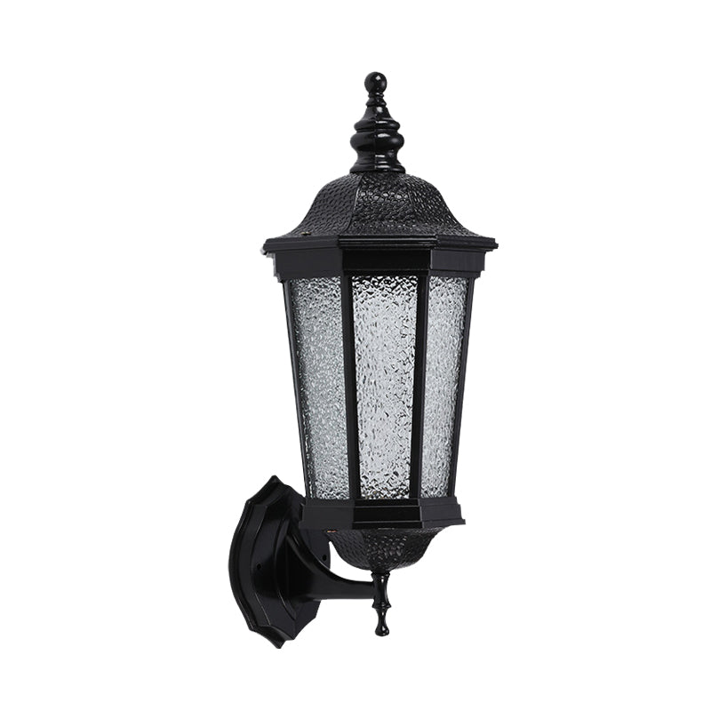 Skørter | Lodges Geometric Wall Sconces Light 1 Head Water Glass Wall Lamp in Black for Garden