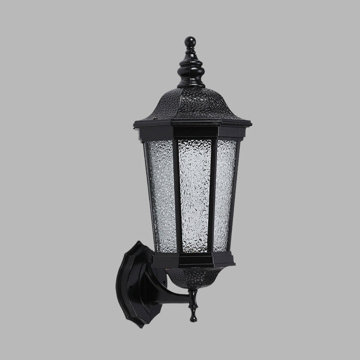 Skørter | Lodges Geometric Wall Sconces Light 1 Head Water Glass Wall Lamp in Black for Garden