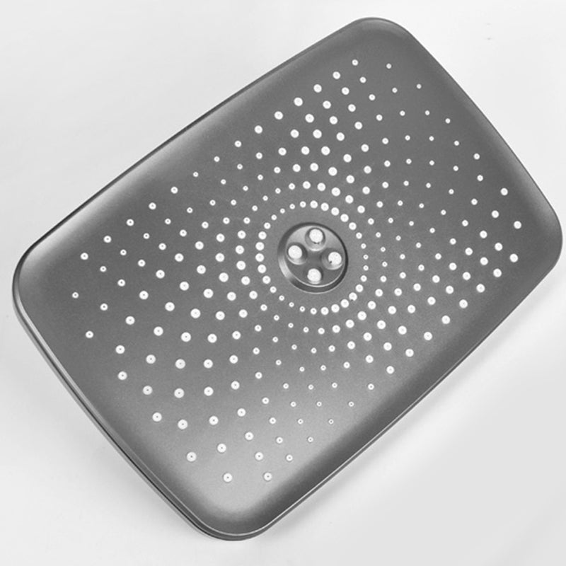 Lisslune | Modern Gray Shower Head Combo Standard Spray Pattern Rectangular Large Shower Head