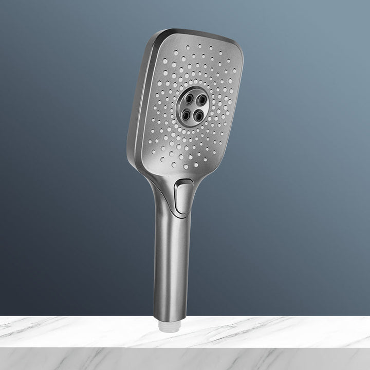 Lisslune | Modern Gray Showerhead Combo Standard Spray Pattern Rectangular Large Showerhead