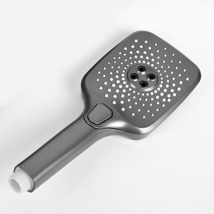 Lisslune | Modern Gray Shower Head Combo Standard Spray Pattern Rectangular Large Shower Head