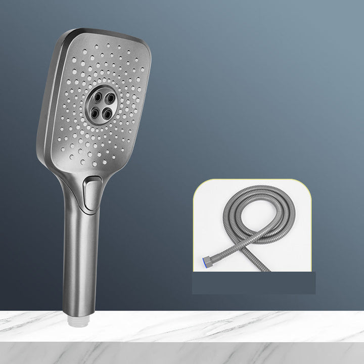 Lisslune | Modern Gray Showerhead Combo Standard Spray Pattern Rectangular Large Showerhead