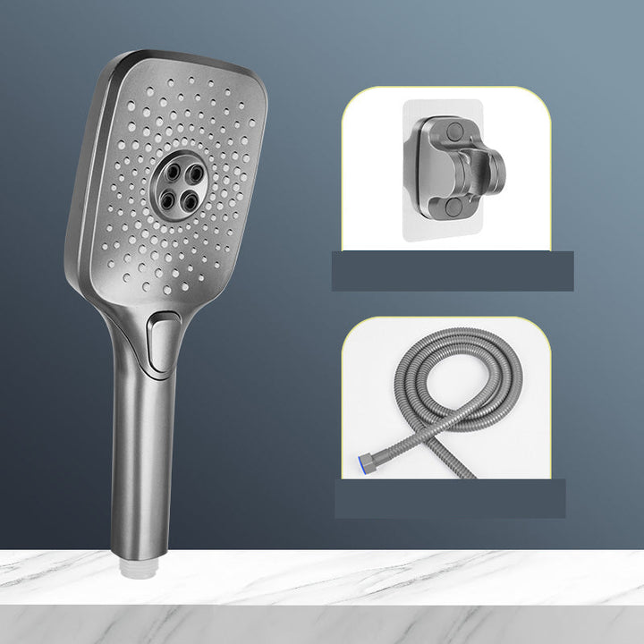 Lisslune | Modern Gray Showerhead Combo Standard Spray Pattern Rectangular Large Showerhead