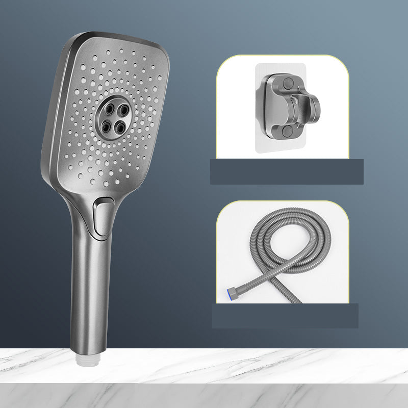 Lisslune | Modern Gray Shower Head Combo Standard Spray Pattern Rectangular Large Shower Head