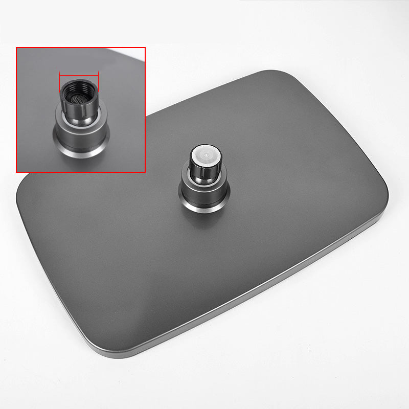 Lisslune | Modern Gray Showerhead Combo Standard Spray Pattern Rectangular Large Showerhead