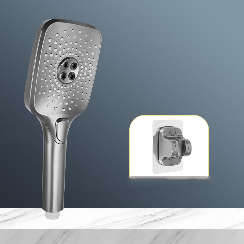 Lisslune | Modern Gray Shower Head Combo Standard Spray Pattern Rectangular Large Shower Head