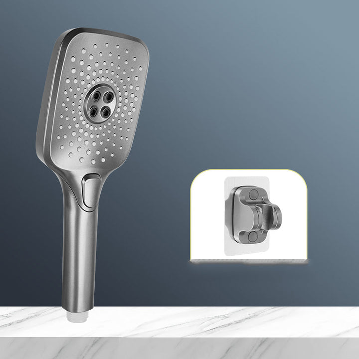 Lisslune | Modern Gray Shower Head Combo Standard Spray Pattern Rectangular Large Shower Head