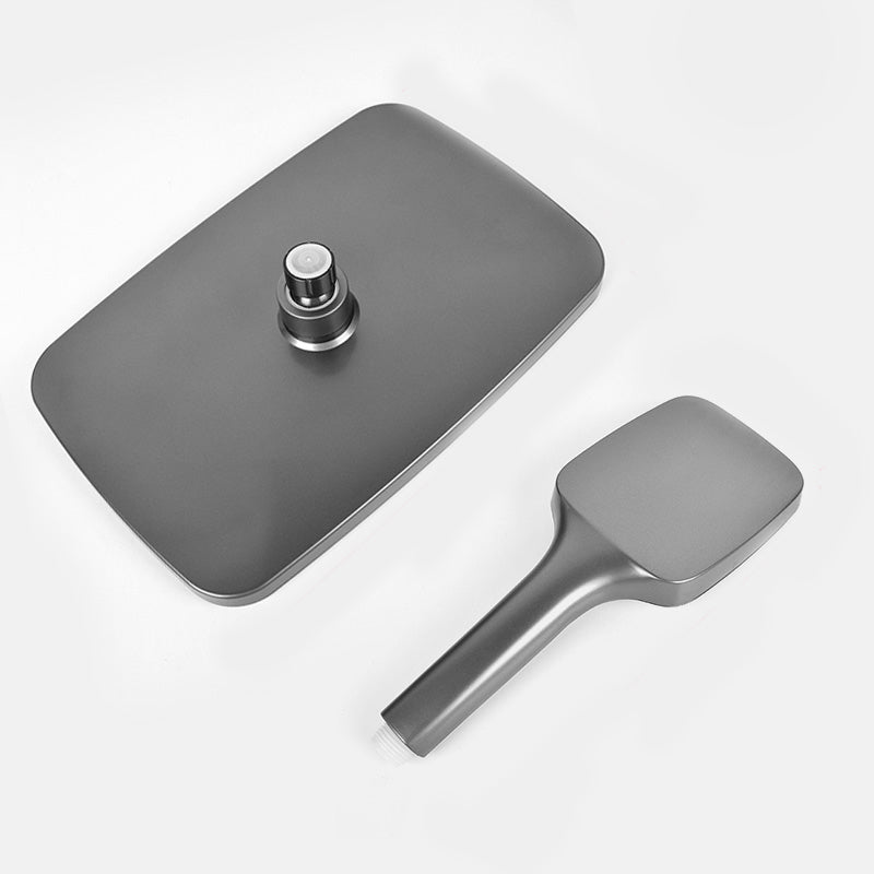 Lisslune | Modern Gray Showerhead Combo Standard Spray Pattern Rectangular Large Showerhead