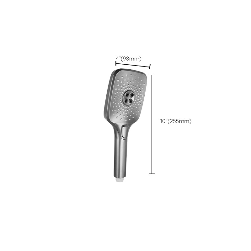 Lisslune | Modern Gray Showerhead Combo Standard Spray Pattern Rectangular Large Showerhead