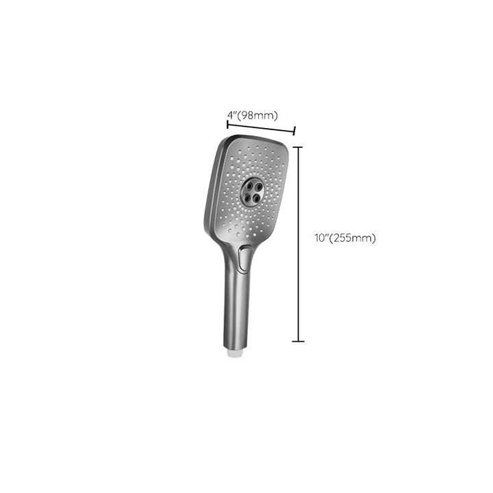 Lisslune | Modern Gray Showerhead Combo Standard Spray Pattern Rectangular Large Showerhead