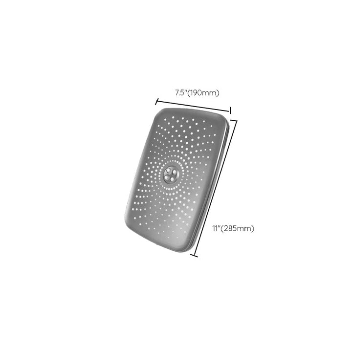 Lisslune | Modern Gray Showerhead Combo Standard Spray Pattern Rectangular Large Showerhead
