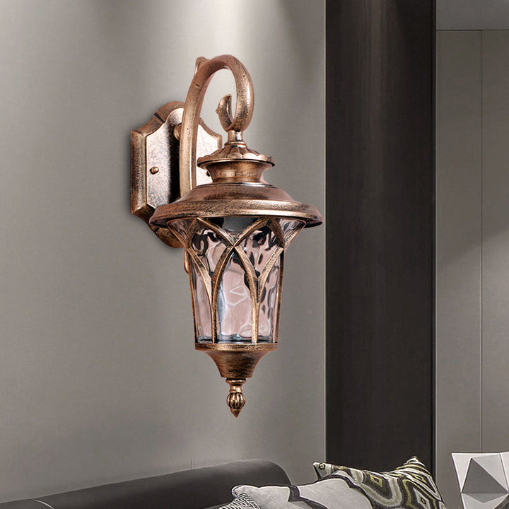 Skørter | Rustic Urn Wall sconces Light 1 Bulb Aluminium Wall lamp Socket in Brass with Water Glass Shade