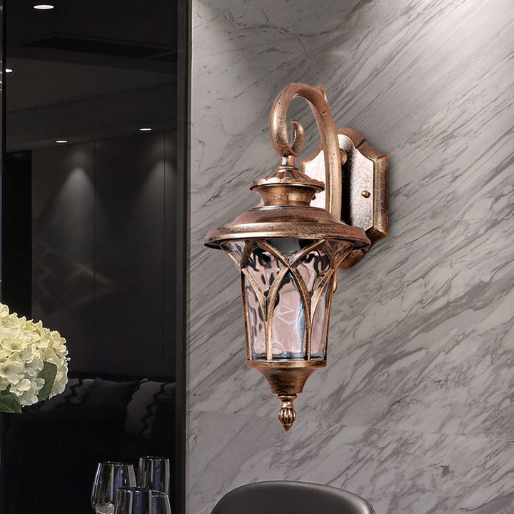 Skørter | Rustic Urn Wall sconces Light 1 Bulb Aluminium Wall lamp Socket in Brass with Water Glass Shade