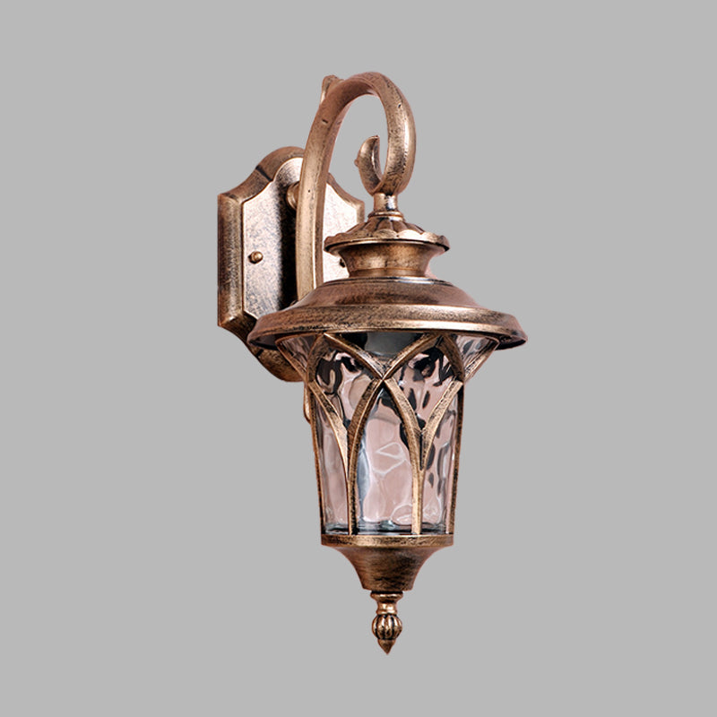 Skørter | Rustic Urn Wall sconces Light 1 Bulb Aluminium Wall lamp Socket in Brass with Water Glass Shade