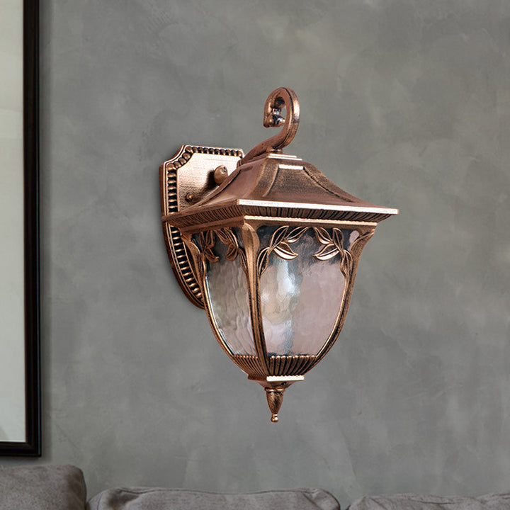 Skørter | Acorn Courtyard Wall Lamp Country Clear Water Glass 1 Light Brass Wall Bracket Lamp