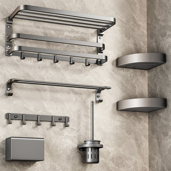 Lisslune | Traditional bathroom accessory as a single piece or in a set in gray