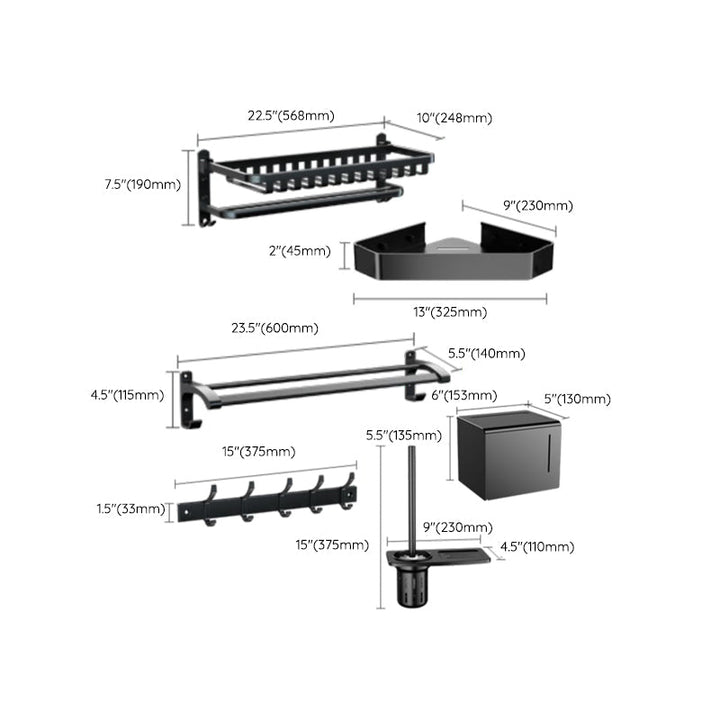 Lisslune | Traditional black bathroom accessories individually or in a set