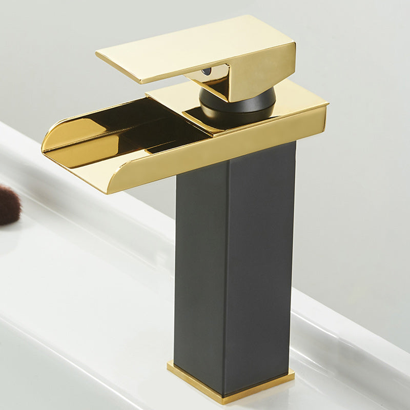 Lisslune | Modern Waterfall Spout Sink Faucet with LED Brass Sink Faucet