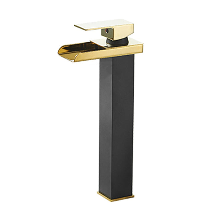 Lisslune | Modern Waterfall Spout Sink Faucet with LED Brass Sink Faucet