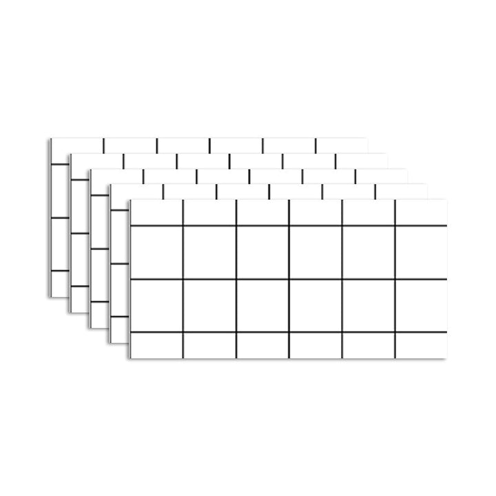 Lisslune | Polygon Field Peel and Stick Back Wall Tile PVC Peel and Stick Tile for the Kitchen