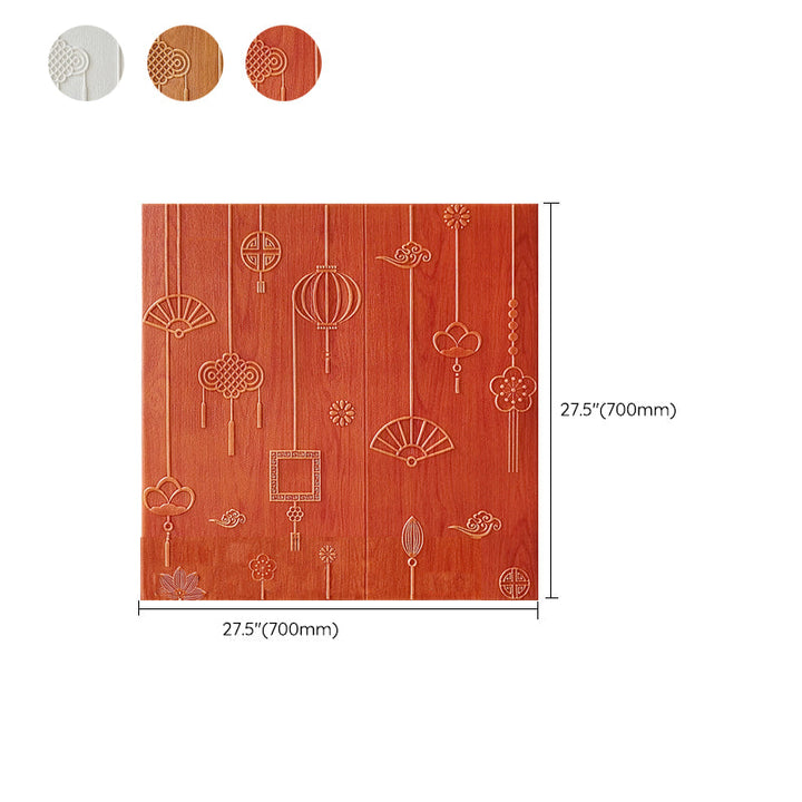 Lisslune | Contemporary Wall Panels Self-Adhesive Waterproof Cartoon 3D Print Wall Covering