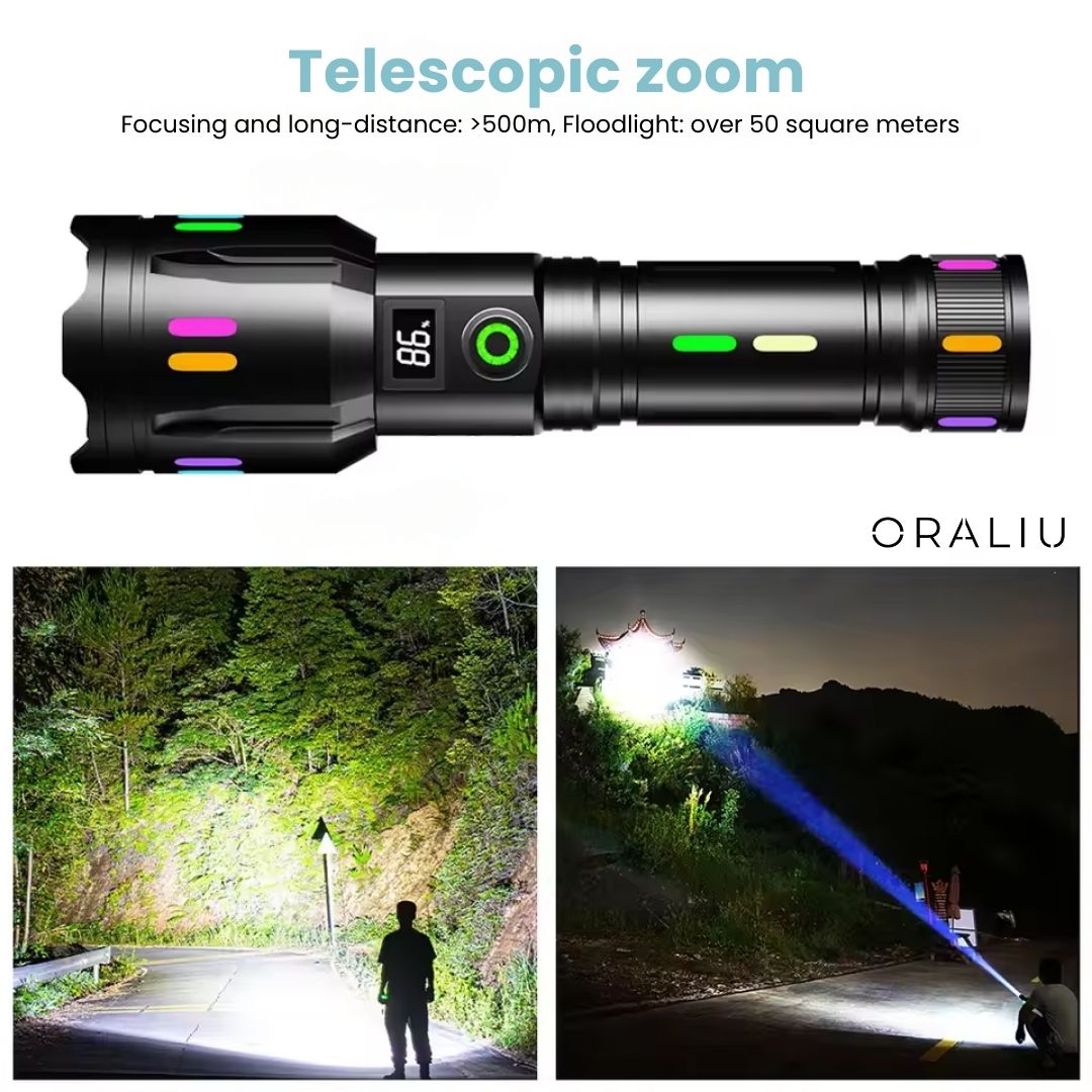 Lisslune | Military-Grade LED Flashlight – Rechargeable – 9000 Lumens