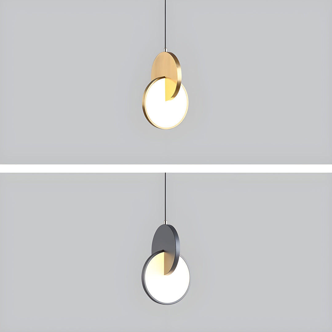 Lisslune | NordicGlow – Modern Scandinavian LED pendant lamp with round frame and warm glow