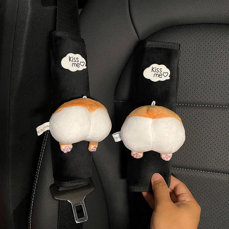 Lisslune | Cartoon Lamb Plush Car Seat Belt Cover