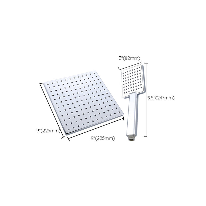 Lisslune | Square Shower Head Combo Large Shower Head with Hand Shower