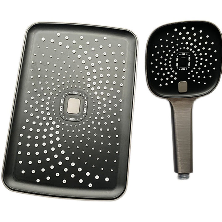 Lisslune | Black Large Shower Head Standard Spray Pattern with Hand Shower