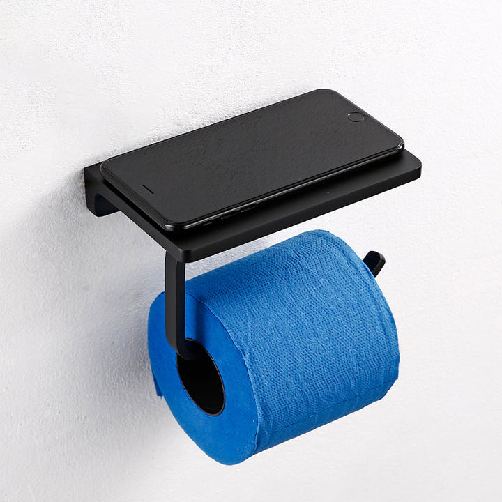 Lisslune | Black Bathroom Accessories Hardware Set with Towel Bar and Bathroom Shelf