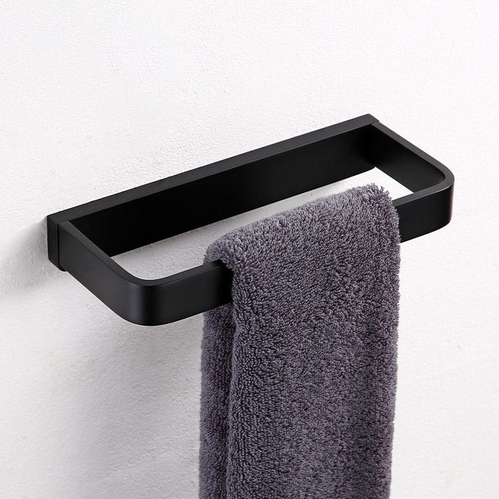 Lisslune | Black Bathroom Accessories Hardware Set with Towel Bar and Bathroom Shelf