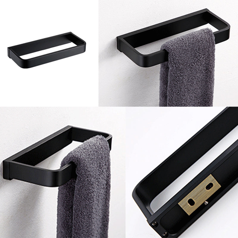 Lisslune | Black Bathroom Accessories Hardware Set with Towel Bar and Bathroom Shelf