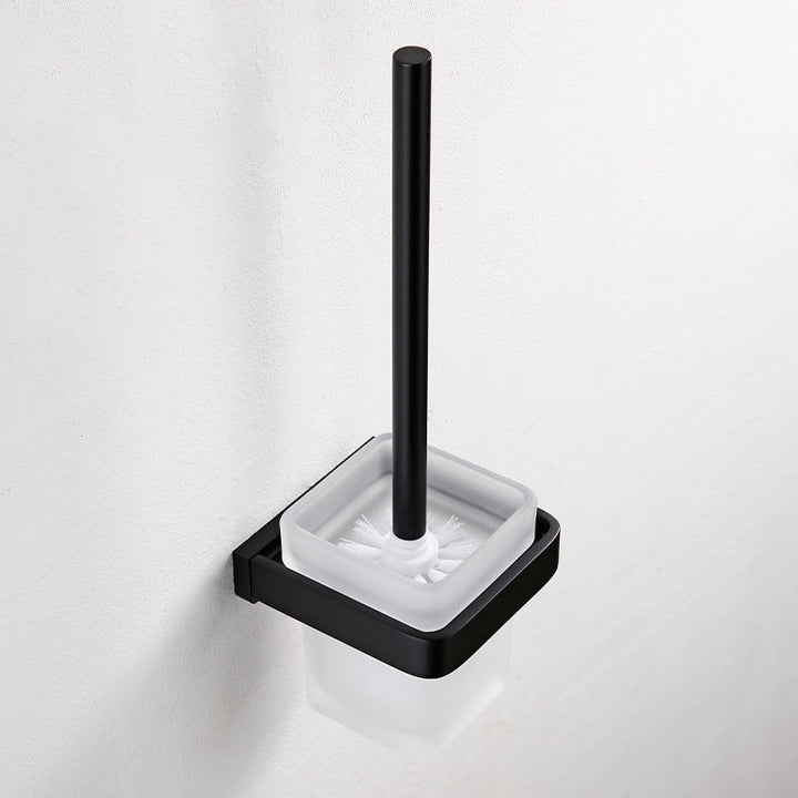 Lisslune | Black Bathroom Accessories Hardware Set with Towel Bar and Bathroom Shelf
