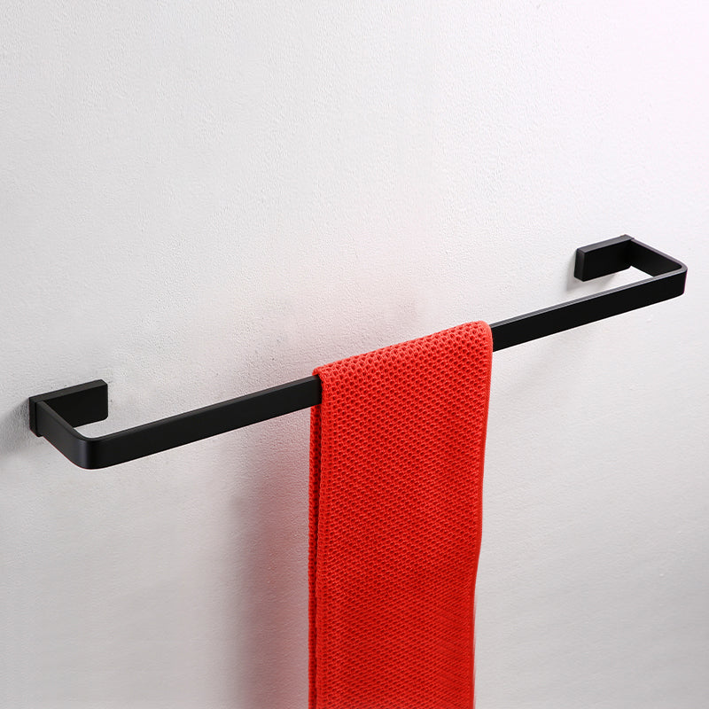 Lisslune | Black Bathroom Accessories Hardware Set with Towel Rail and Bath Shelf