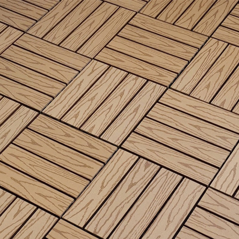 Lisslune | 12" X 12" Deck/Patio floor tiles 4-Slat Square for outdoor patio tiles
