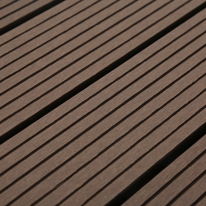 Lisslune | 12" X 12" Deck/Patio floor tiles 4-Slat Square for outdoor patio tiles