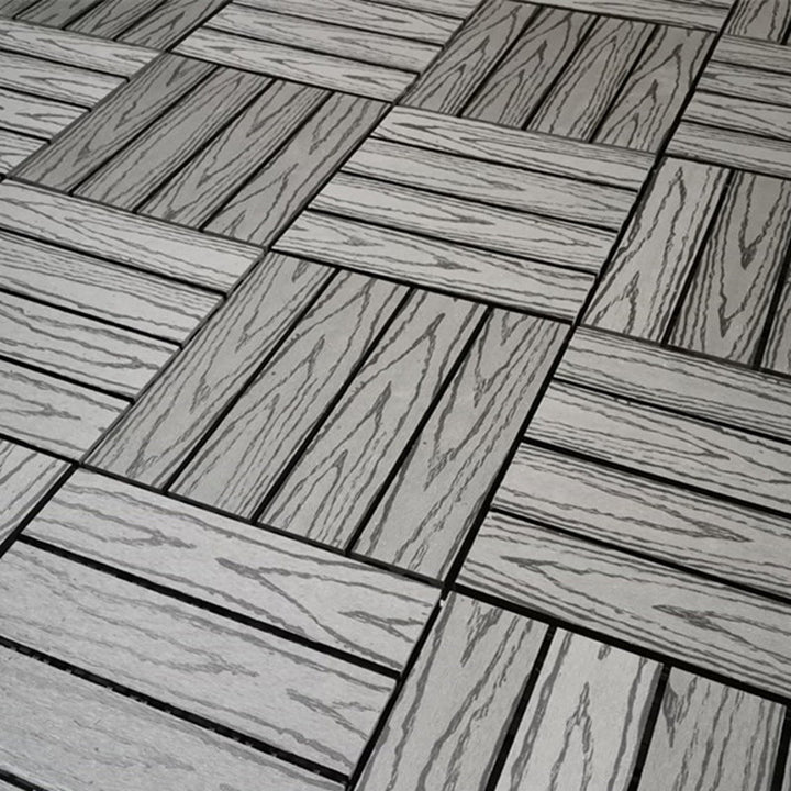 Lisslune | 12" X 12" Deck/Patio floor tiles 4-Slat Square for outdoor patio tiles
