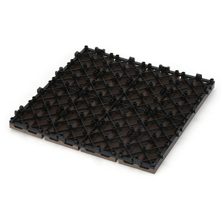 Lisslune | 12" X 12" Deck/Patio floor tiles 4-Slat Square for outdoor patio tiles