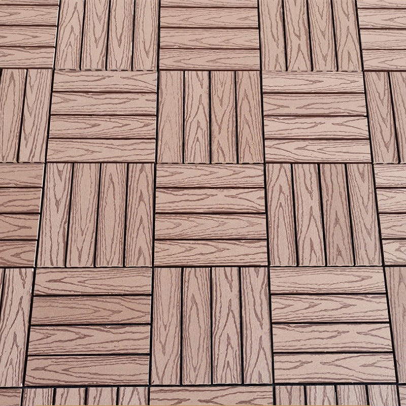 Lisslune | 12" X 12" Deck/Patio floor tiles 4-Slat Square for outdoor patio tiles