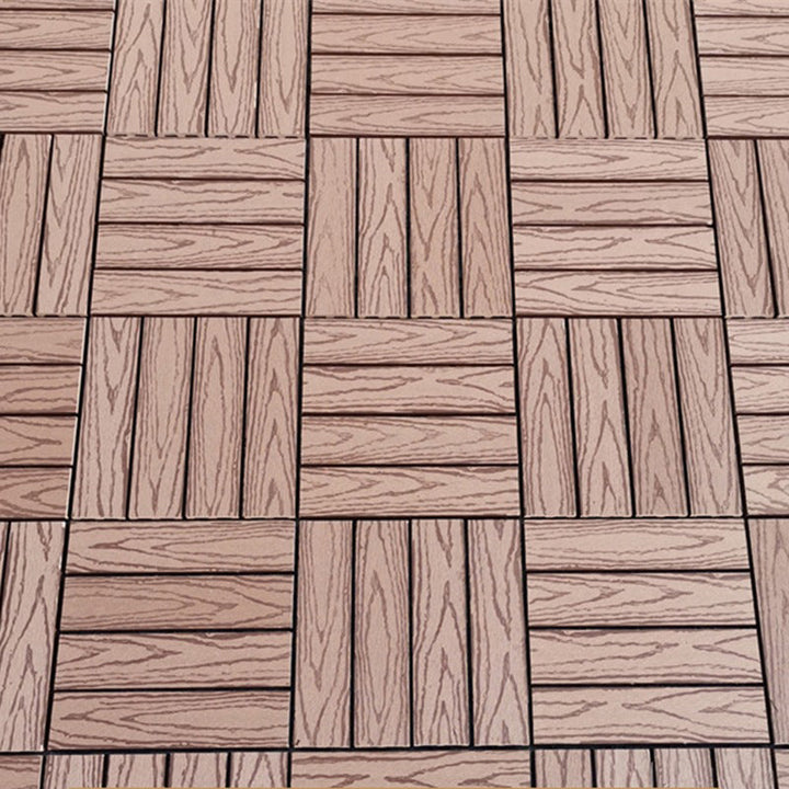 Lisslune | 12" X 12" Deck/Patio floor tiles 4-Slat Square for outdoor patio tiles