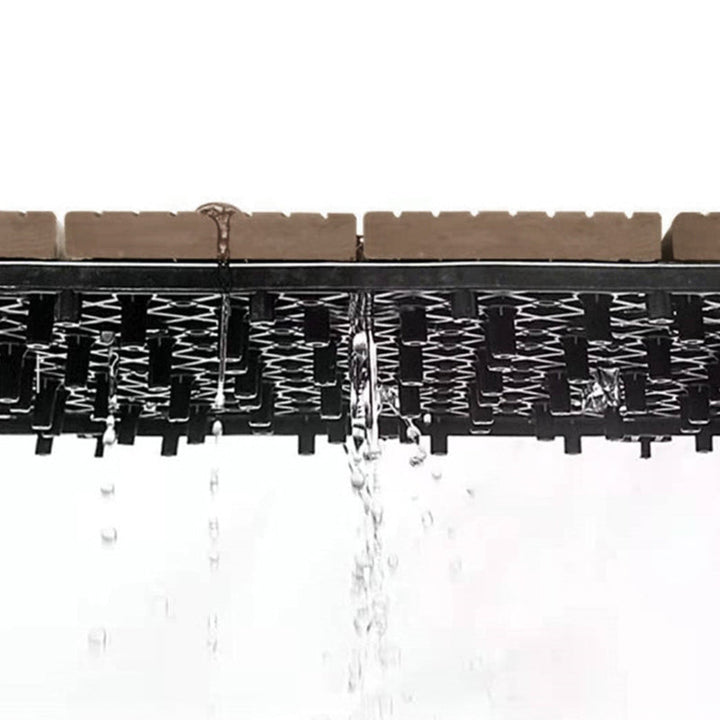 Lisslune | 12" X 12" Deck/Patio floor tiles 4-Slat Square for outdoor patio tiles