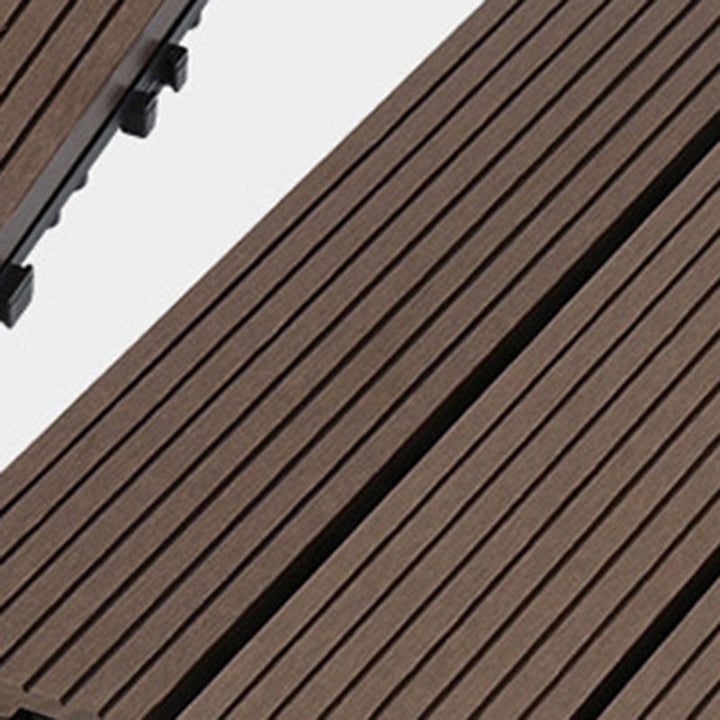 Lisslune | 12" X 12" Deck/Patio floor tiles 4-Slat Square for outdoor patio tiles