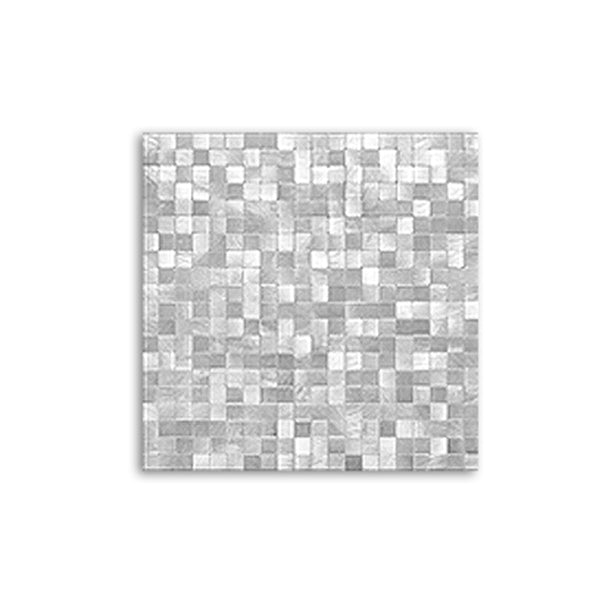 Lisslune | Mosaic Tiles Wallpaper Square Shape Peel and Stick Mosaic Tiles with Metal Look