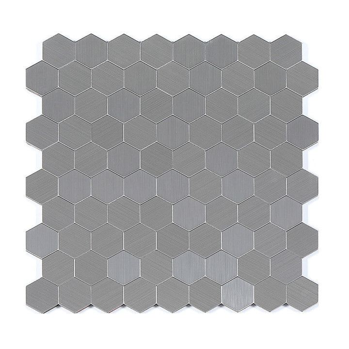 Lisslune | Subway Tile Wallpaper Contemporary Peel and Stick Wall Tile with Metal Look