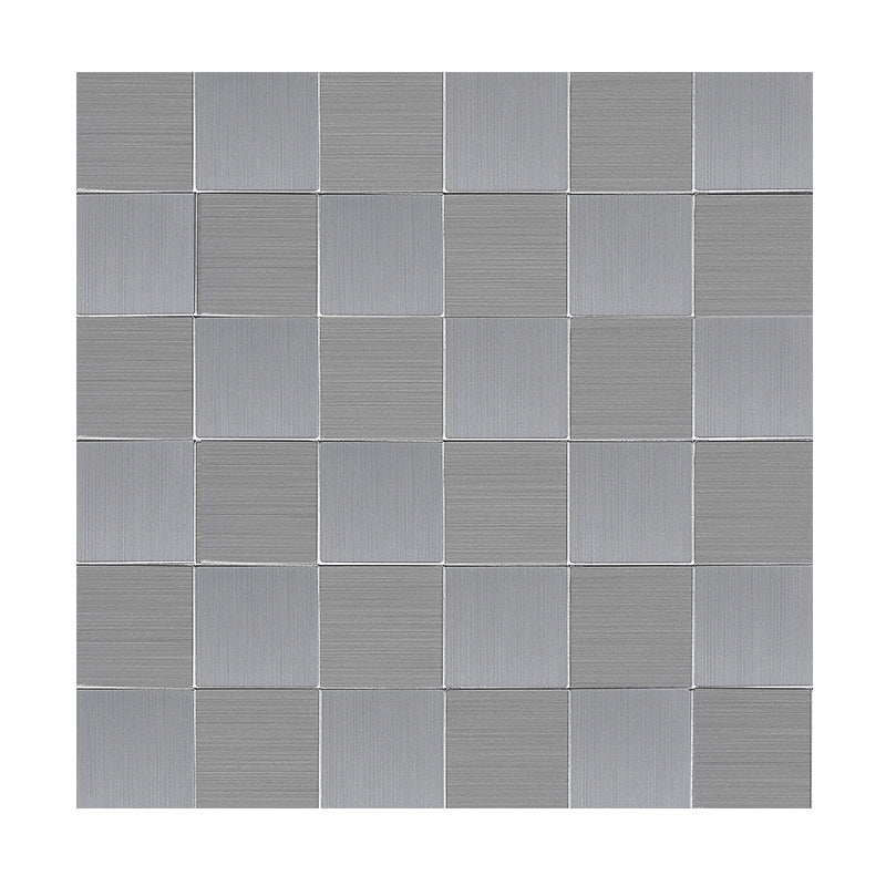 Lisslune | Subway Tile Wallpaper Contemporary Peel and Stick Wall Tile with Metal Look
